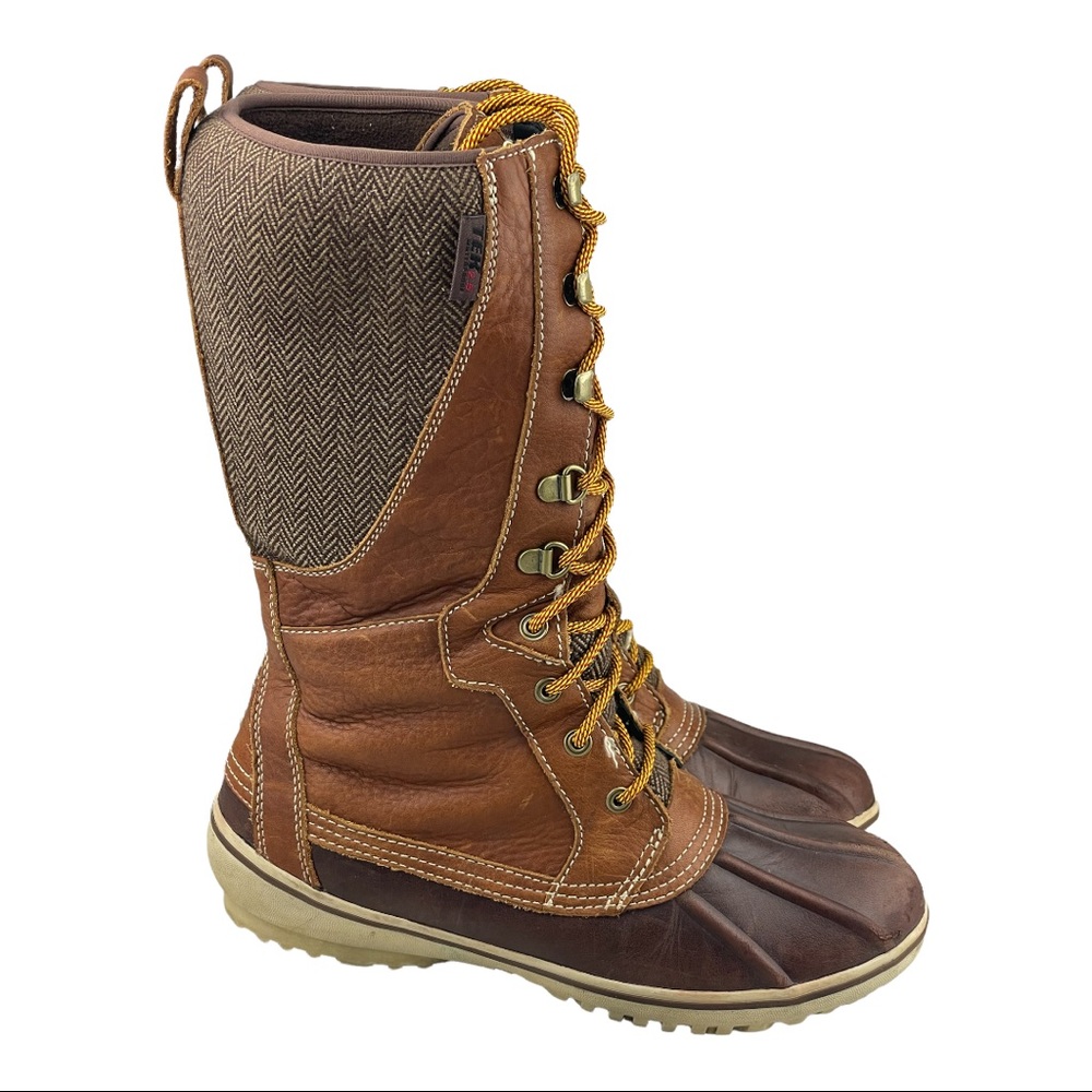 L.L. BEAN Women's Bar Harbor Tall Tweed 12" Duck Boots- Size 8.5 M